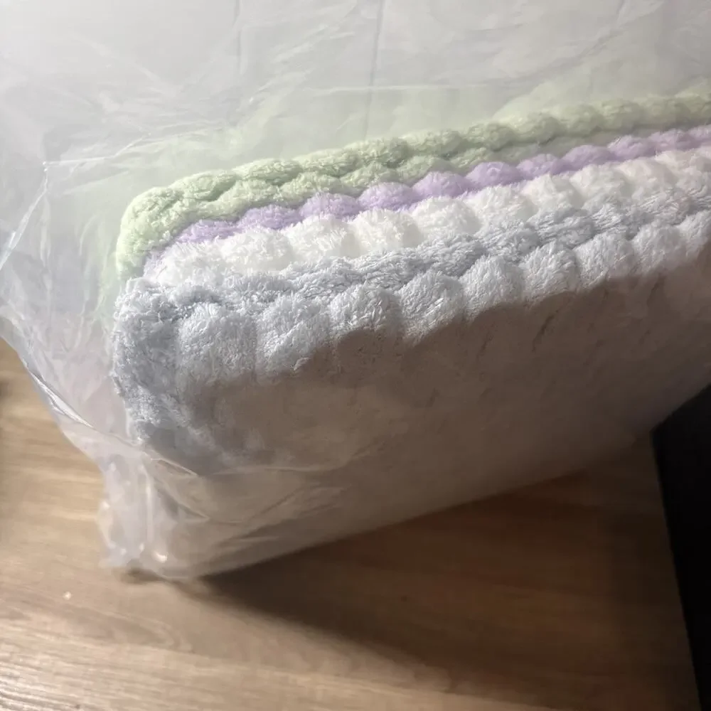 Microfiber Bath Towels Large, 4-Pack, 4 bath towels Purple,green,white, Gray